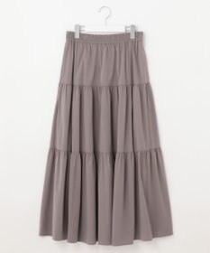 UNFILO 【撥水/UVケア/接触冷感】シャカ楽ストレッチ ティアードスカート