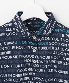23区GOLF 【WOMEN】【吸水速乾/UVケア】ロゴプリント カノコ 半そで ポロシャツ