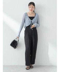 earth music&ecology タックストレートパンツ