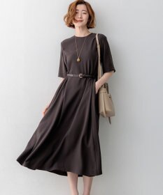 23区 S ストレッチジョーゼット フレアワンピース