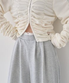 earth music&ecology レースレイヤード風スウェットパンツ