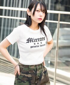 WEGO ヴィンテージウォッシュグラフィックリブT