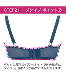 BRADELIS New York 【BRADELIS New York / 育乳補整ブラ・STEP2 寄せる】ローズステップ2ブラ24S1 脇高設計でスッキリ補正