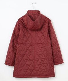 自由区 L 【洗える】ブライトキルト フード付きコート