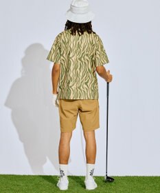 PW CIRCULUS 【UV遮蔽率99.5%  UVカット/速乾/ストレッチ】【MEN】ストライプカモフラ モックT ゴルフ