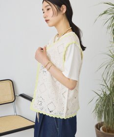 AMERICAN HOLIC クロシェ風ニットベスト