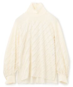 BEIGE， 【洗える】BANKSIA / ニットコンビカットジャカードブラウス