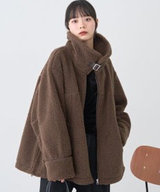 earth music&ecology ボアZIPブルゾン