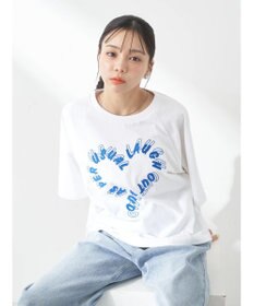 earth music&ecology ラメ刺繍ハートロゴＴ