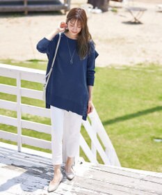 Tiaclasse 【洗える】重ね着風大人ニットチュニック