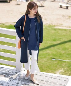 Tiaclasse 【洗える】重ね着風大人ニットチュニック