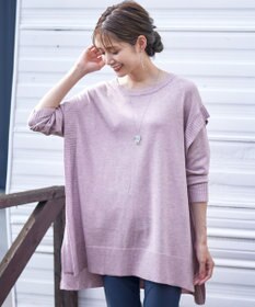 Tiaclasse 【洗える】重ね着風大人ニットチュニック