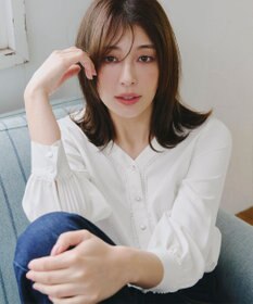 Tiaclasse 【洗える】Vネックレースブラウス