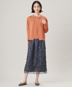 自由区 【洗える】フローティングエンブロイダリー スカート