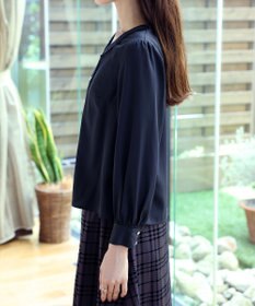 Tiaclasse 【洗える】Vネックレースブラウス