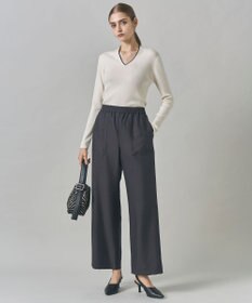 ICB 【新色追加】 エクストラファインメリノリブ Vネックプルオーバー