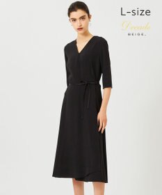 BEIGE， 【L-size】CINDY / カシュクールワンピース