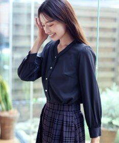 Tiaclasse 【洗える】Vネックレースブラウス