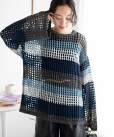 WEGO ビッグメッシュニットプルオーバー