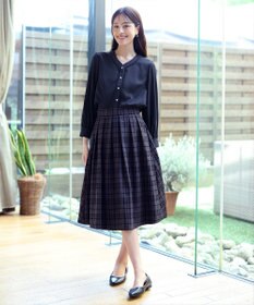 Tiaclasse 【洗える】Vネックレースブラウス