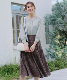 Tiaclasse 【洗える】Vネックレースブラウス