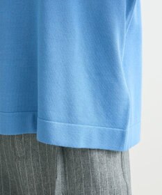 Green Parks 袖裏配色５分袖ニットプルオーバー