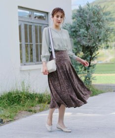 Tiaclasse 【洗える】Vネックレースブラウス