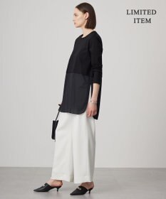 ICB L 【WEB限定・洗える】 シアージャージーコンビ カットソー