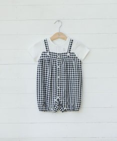 組曲 KIDS 【70㎝】ギンガム ロンパース