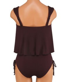 San-ai Resort（三愛水着楽園） インポートファブリック　ワンピ見えハイウエスト　ビキニ