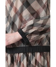 DAKS ハウスチェックシアー リップルブルゾン