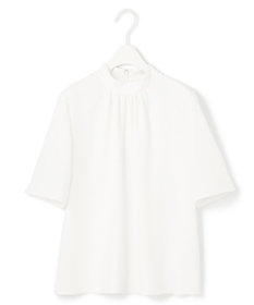 ICB L 【洗える】ストレッチジョーゼット ハイネックブラウス