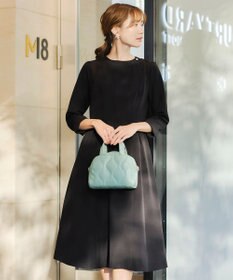 Tiaclasse 【ダブルストレッチ・洗える】フレアワンピース