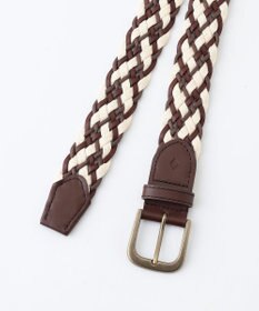 JOSEPH ABBOUD 【イタリア素材/日本製】レザーミックスブレイド ベルト