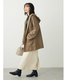 Green Parks ポンチフード付きカットカーディガン