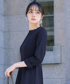 Tiaclasse 【ダブルストレッチ・洗える】フレアワンピース