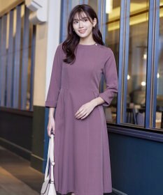 Tiaclasse 【ダブルストレッチ・洗える】フレアワンピース