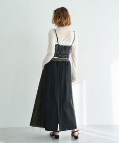 YECCA VECCA スカーフ柄オーバーキャミ