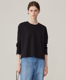 ICB 【洗える】シンプルジャージー クロップドTシャツ