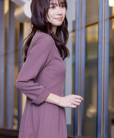 Tiaclasse 【ダブルストレッチ・洗える】フレアワンピース