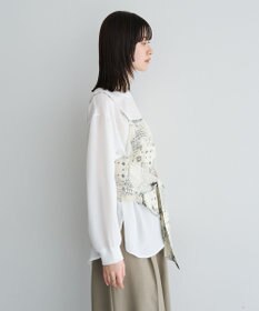 YECCA VECCA スカーフ柄オーバーキャミ