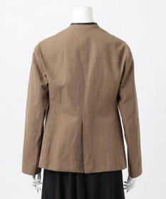 23区 【エステータ】ウールリネン レザートリミング ジャケット