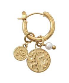 earth music&ecology 【ステンレス】コインフープピアス