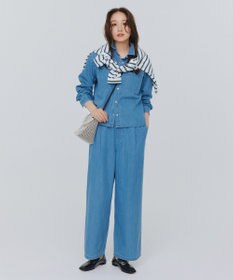 J.PRESS LADIES 【洗える】5ozバージラコンパクト デニムシャツ