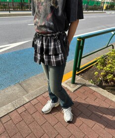 WEGO チェックラップスカート