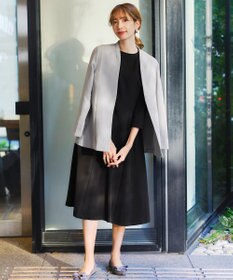 Tiaclasse 【ダブルストレッチ・洗える】フレアワンピース