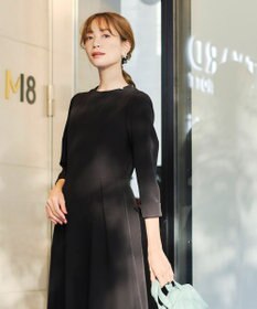 Tiaclasse 【ダブルストレッチ・洗える】フレアワンピース