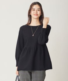 ANY SIS 【洗える】ペプラムニット プルオーバー