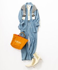 23区 【洗える】23区DENIM ライトダンガリー シャツ