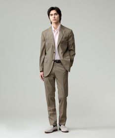 J.PRESS MEN 感動！？上品な見た目に着心地抜群なセットアップ【MECHANICAL】【超軽量 / 清涼感 / 洗える】ハイパワーストレッチ リネンルックパンツ